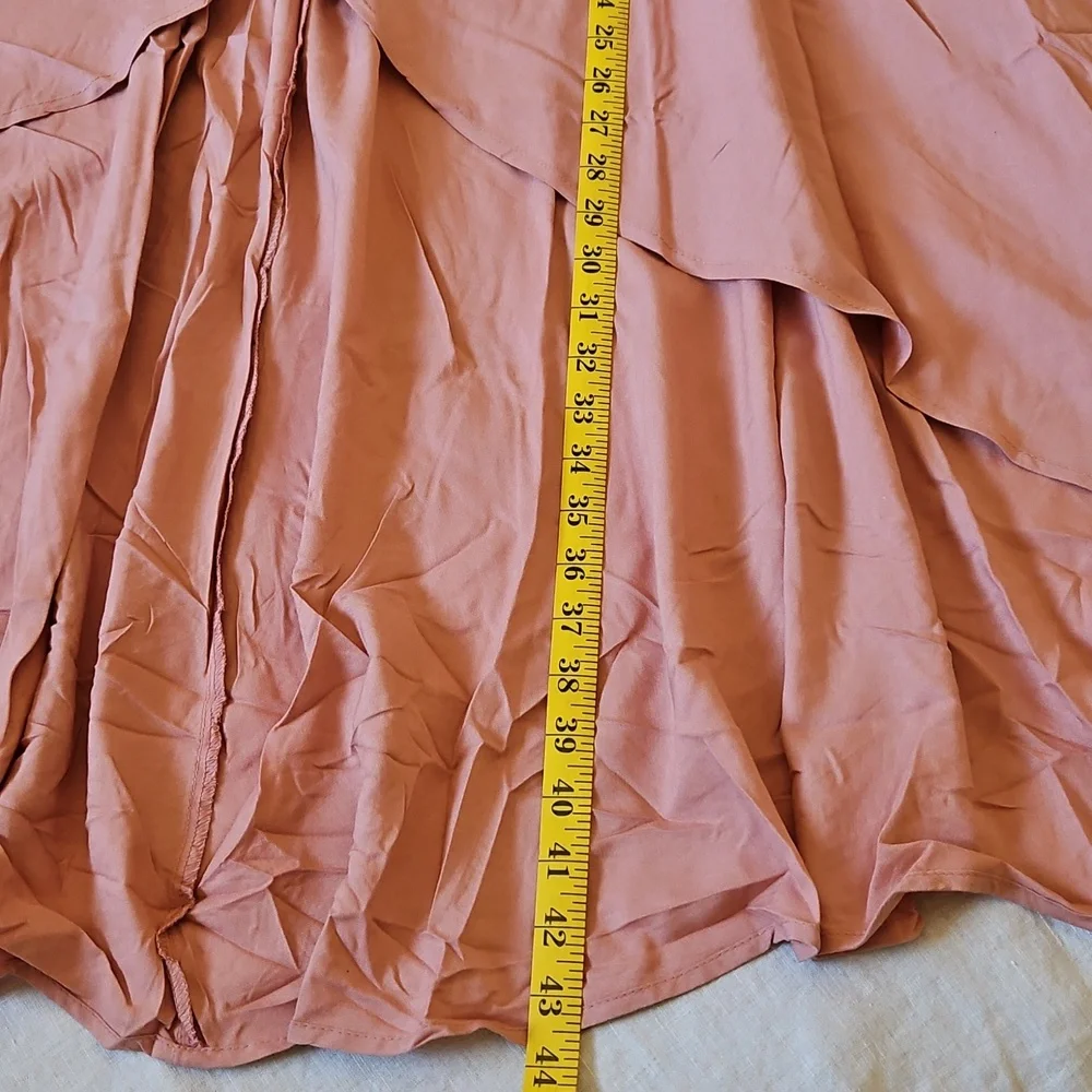 O'Neil Ambrosio Pink High-Low Maxi Skirt High Waist Size Large Lightwaist - Picture 12 of 14